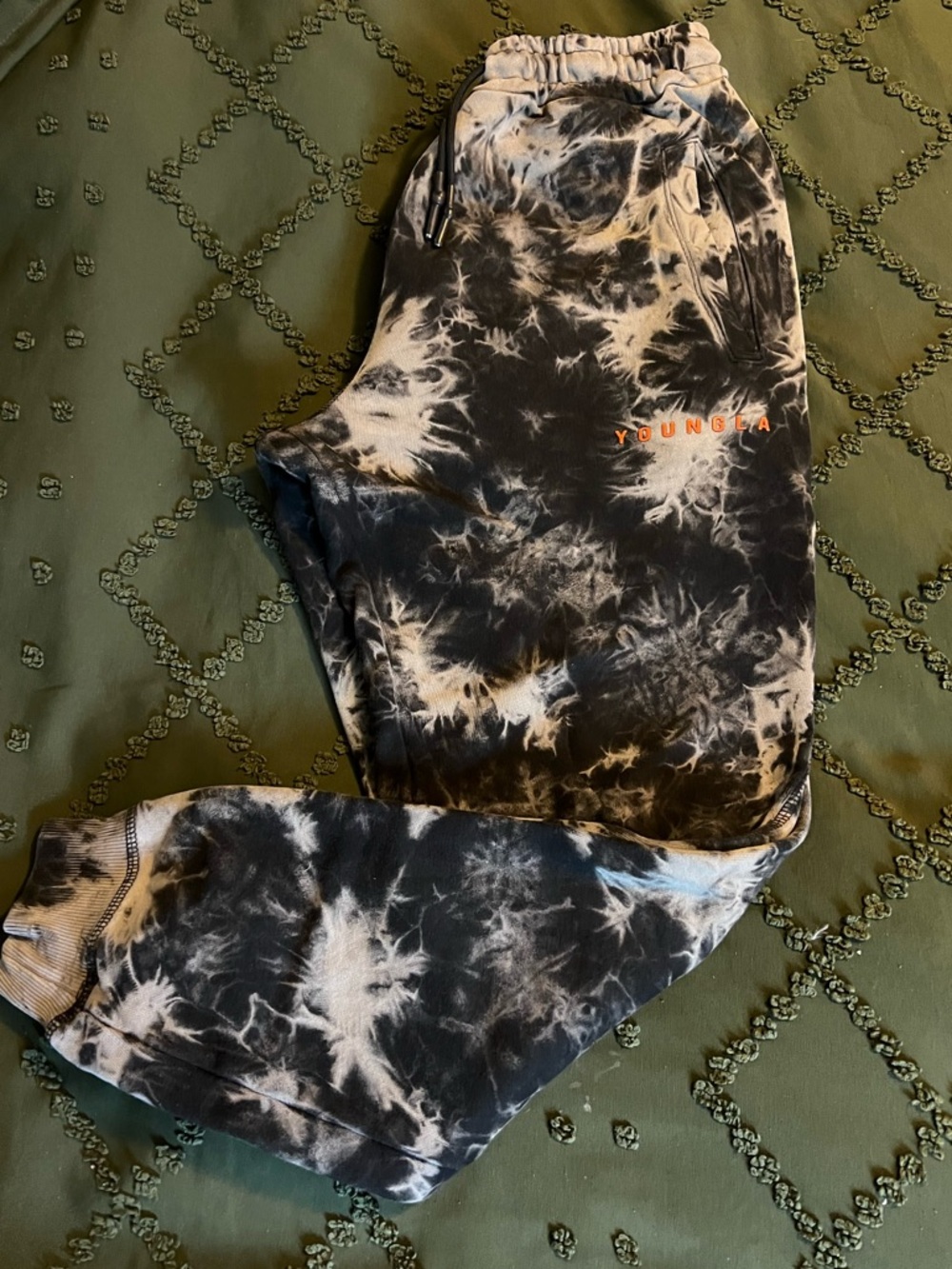YoungLA Black and Gray Lounge Joggers